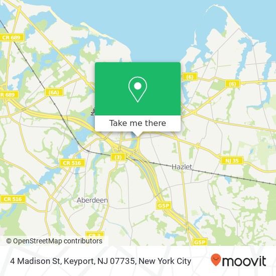 Mapa de 4 Madison St, Keyport, NJ 07735