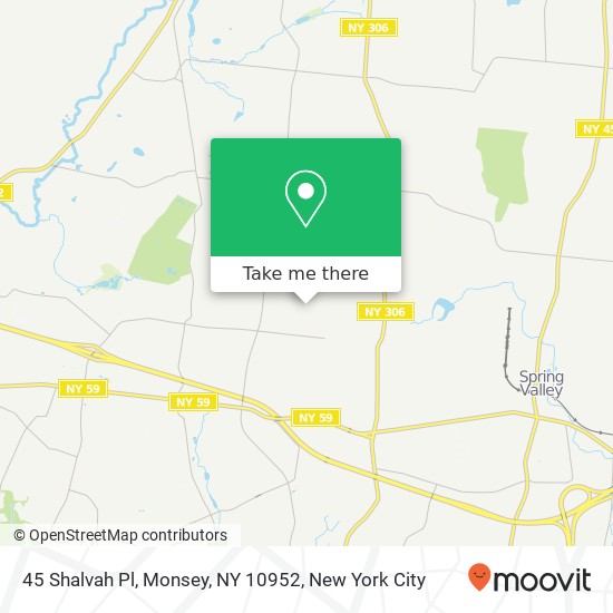 Mapa de 45 Shalvah Pl, Monsey, NY 10952