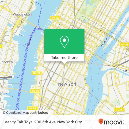 Mapa de Vanity Fair Toys, 200 5th Ave