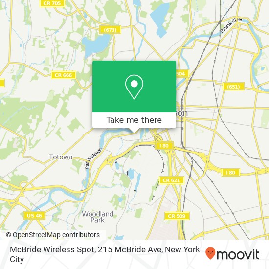 McBride Wireless Spot, 215 McBride Ave map