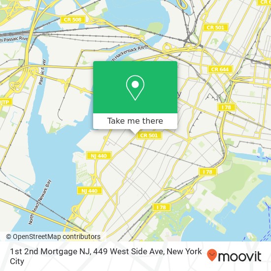 Mapa de 1st 2nd Mortgage NJ, 449 West Side Ave
