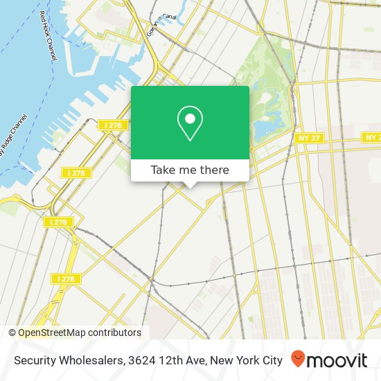 Mapa de Security Wholesalers, 3624 12th Ave