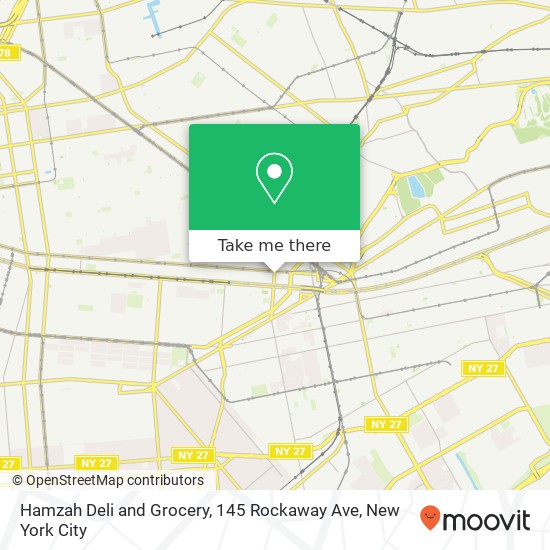 Hamzah Deli and Grocery, 145 Rockaway Ave map