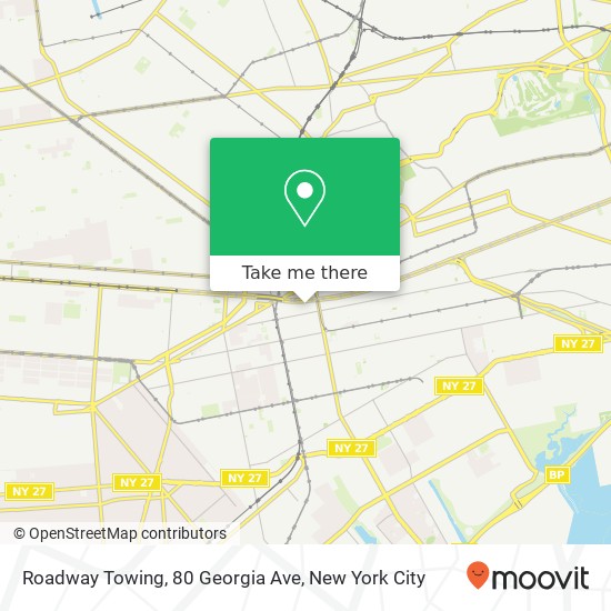 Mapa de Roadway Towing, 80 Georgia Ave