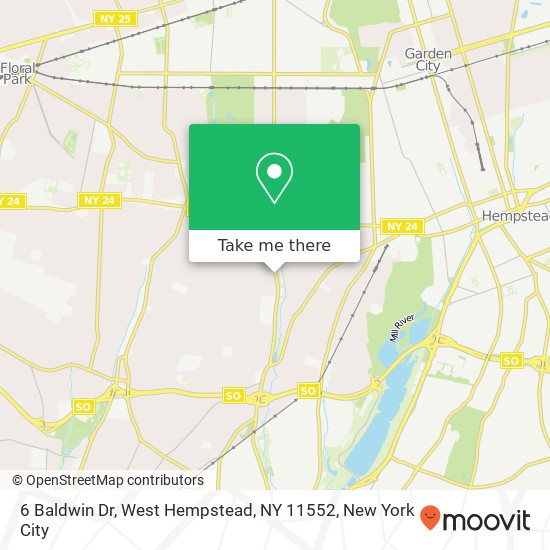 6 Baldwin Dr, West Hempstead, NY 11552 map