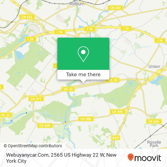 Mapa de Webuyanycar.Com, 2565 US Highway 22 W