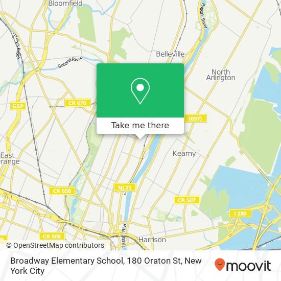 Mapa de Broadway Elementary School, 180 Oraton St