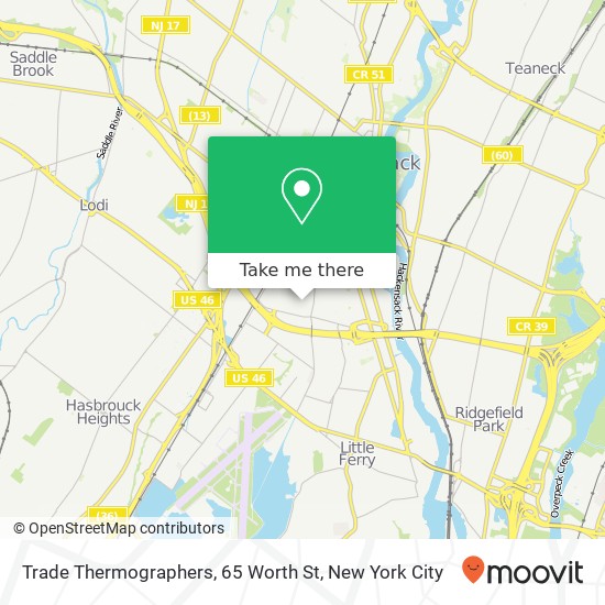 Mapa de Trade Thermographers, 65 Worth St