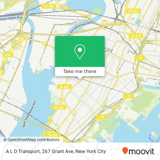 Mapa de A L D Transport, 267 Grant Ave