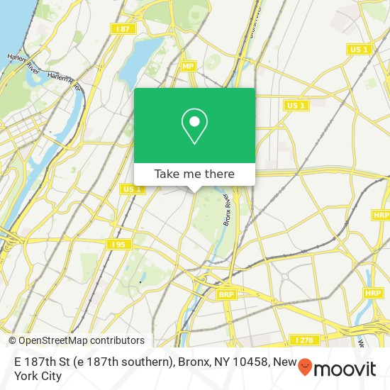 E 187th St (e 187th southern), Bronx, NY 10458 map