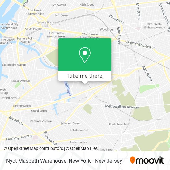 Nyct Maspeth Warehouse map