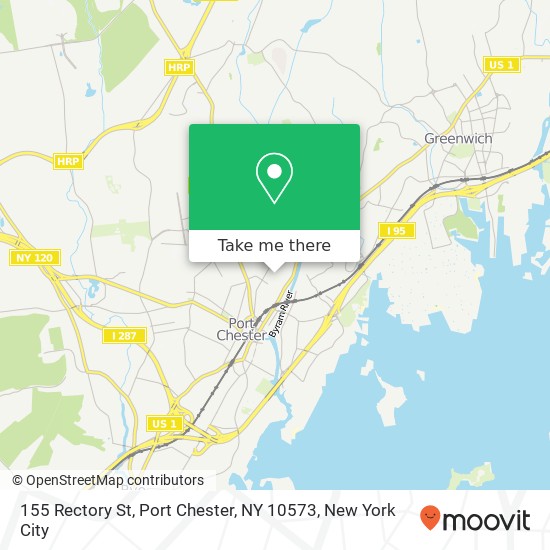 Mapa de 155 Rectory St, Port Chester, NY 10573