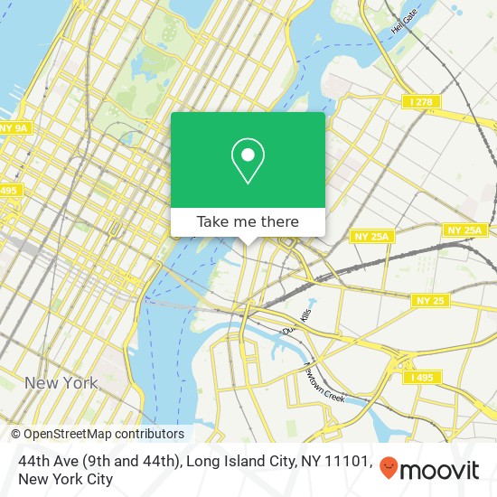 44th Ave (9th and 44th), Long Island City, NY 11101 map