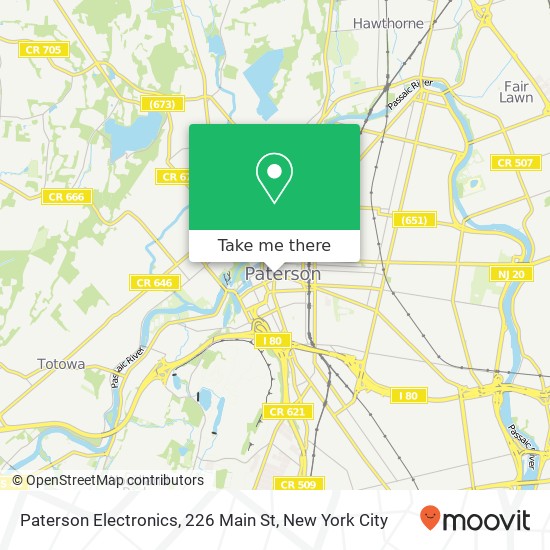 Paterson Electronics, 226 Main St map