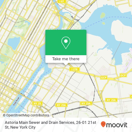 Astoria Main Sewer and Drain Services, 26-01 21st St map