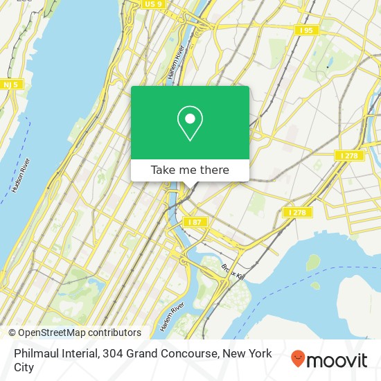 Mapa de Philmaul Interial, 304 Grand Concourse