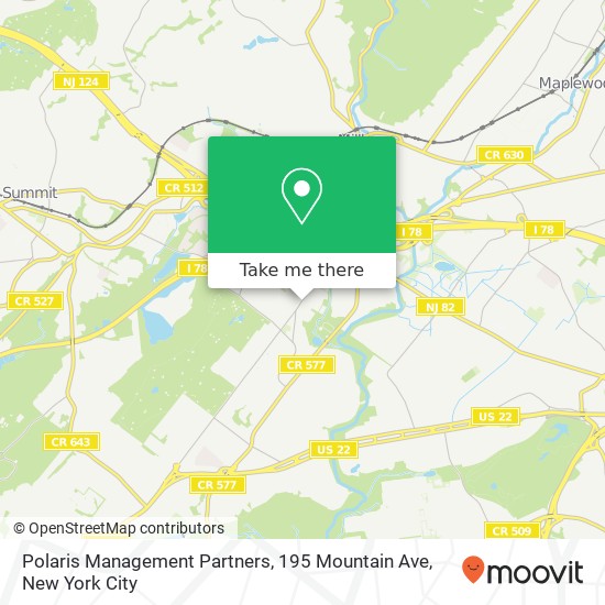 Polaris Management Partners, 195 Mountain Ave map