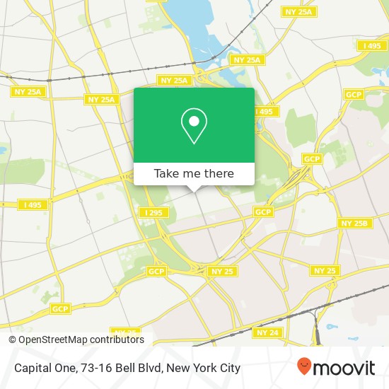 Mapa de Capital One, 73-16 Bell Blvd