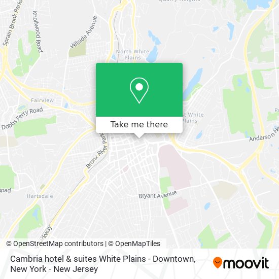 Cambria hotel & suites White Plains - Downtown map