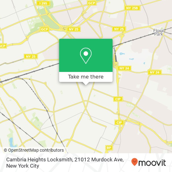 Mapa de Cambria Heights Locksmith, 21012 Murdock Ave