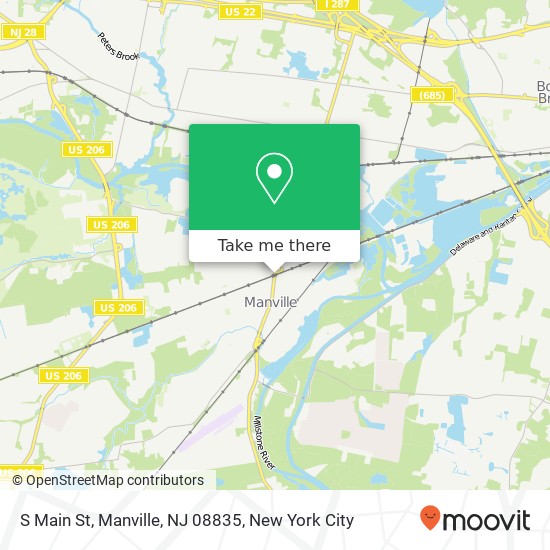 S Main St, Manville, NJ 08835 map