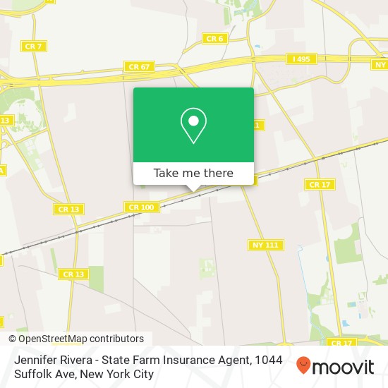 Mapa de Jennifer Rivera - State Farm Insurance Agent, 1044 Suffolk Ave