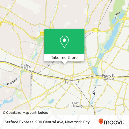 Surface Express, 200 Central Ave map