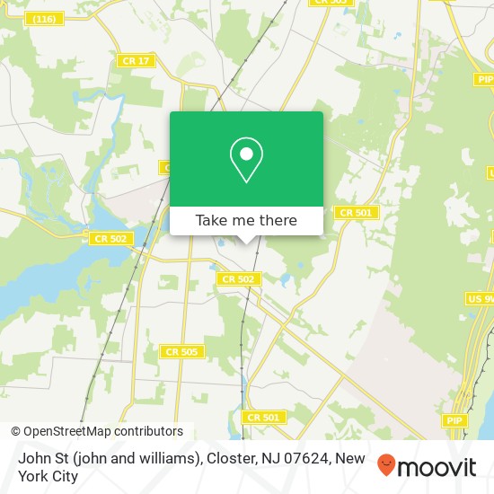 John St (john and williams), Closter, NJ 07624 map