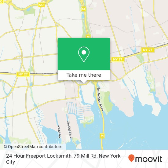 Mapa de 24 Hour Freeport Locksmith, 79 Mill Rd