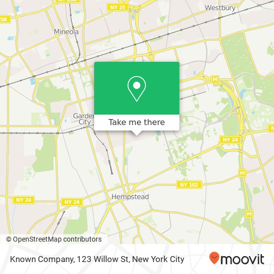 Mapa de Known Company, 123 Willow St