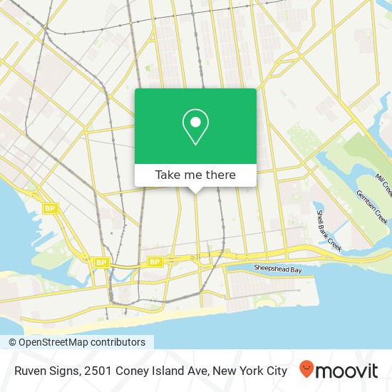 Mapa de Ruven Signs, 2501 Coney Island Ave