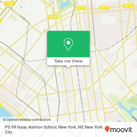 PS 99 Issac Asimov School, New York, NY map