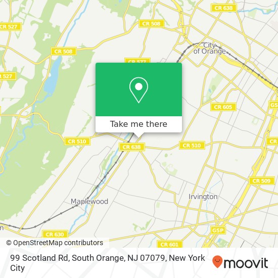 99 Scotland Rd, South Orange, NJ 07079 map