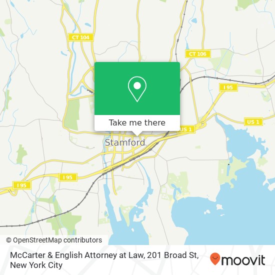 Mapa de McCarter & English Attorney at Law, 201 Broad St