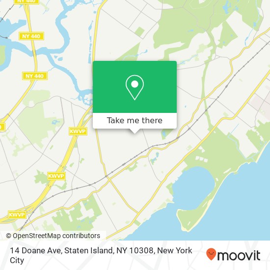 Mapa de 14 Doane Ave, Staten Island, NY 10308