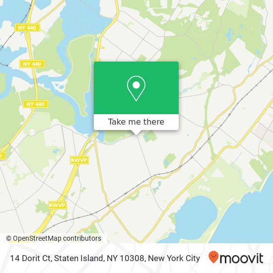 Mapa de 14 Dorit Ct, Staten Island, NY 10308