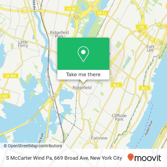 S McCarter Wind Pa, 669 Broad Ave map