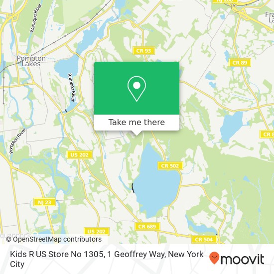 Kids R US Store No 1305, 1 Geoffrey Way map