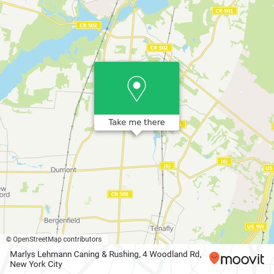 Marlys Lehmann Caning & Rushing, 4 Woodland Rd map