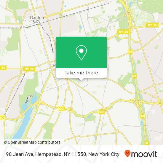 98 Jean Ave, Hempstead, NY 11550 map