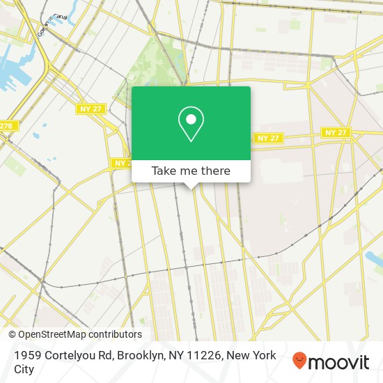 Mapa de 1959 Cortelyou Rd, Brooklyn, NY 11226