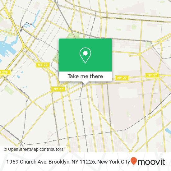 Mapa de 1959 Church Ave, Brooklyn, NY 11226