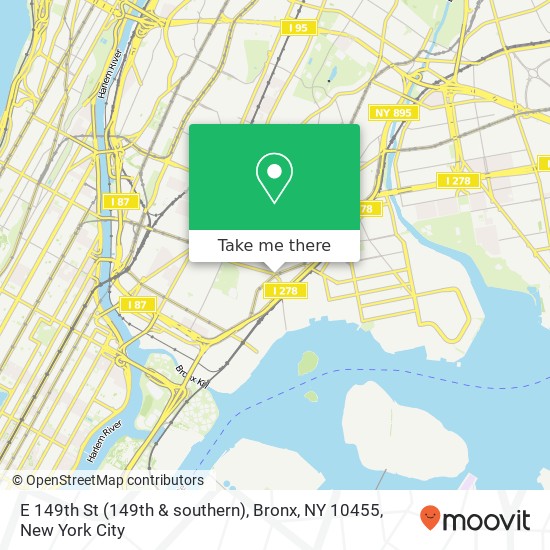 E 149th St (149th & southern), Bronx, NY 10455 map