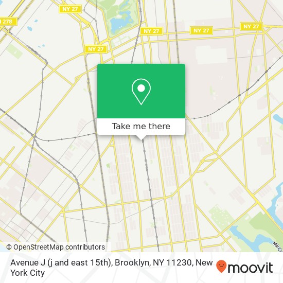 Mapa de Avenue J (j and east 15th), Brooklyn, NY 11230