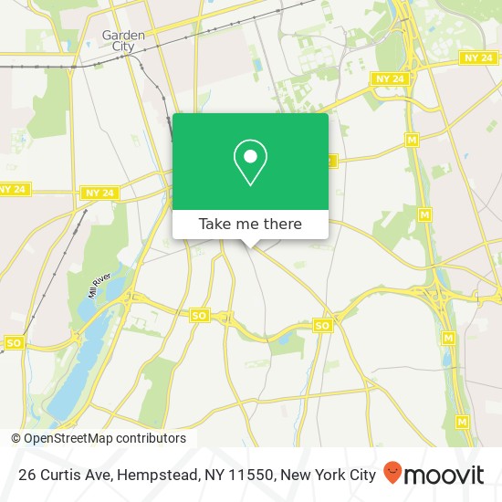 Mapa de 26 Curtis Ave, Hempstead, NY 11550