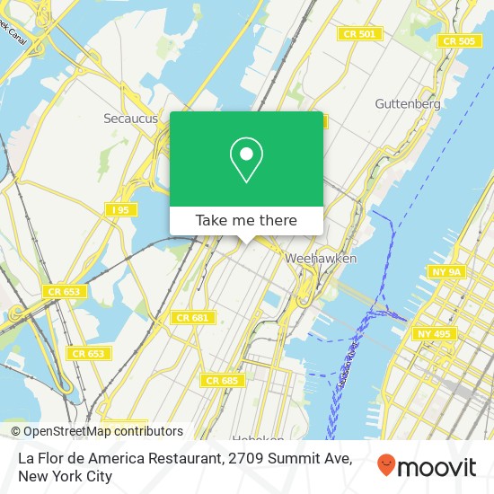 Mapa de La Flor de America Restaurant, 2709 Summit Ave