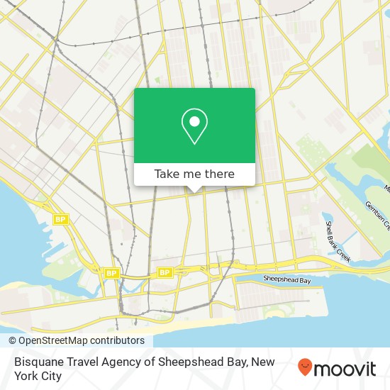 Mapa de Bisquane Travel Agency of Sheepshead Bay