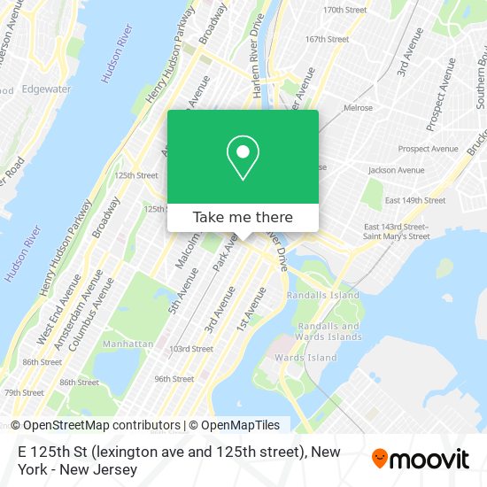 Mapa de E 125th St (lexington ave and 125th street)