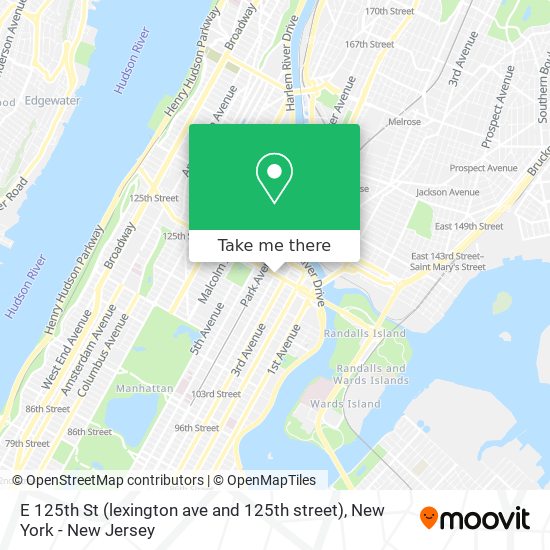 E 125th St (lexington ave and 125th street) map