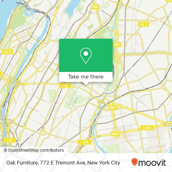 Mapa de Oak Furniture, 772 E Tremont Ave